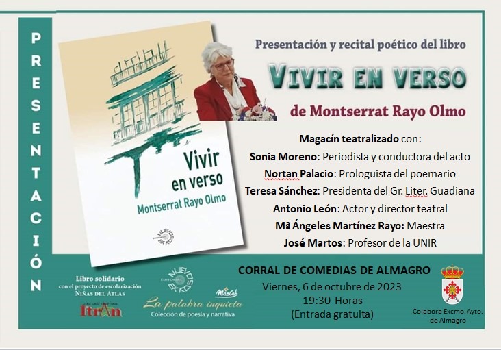 montse rayo presenta en Almago Vivir en verso